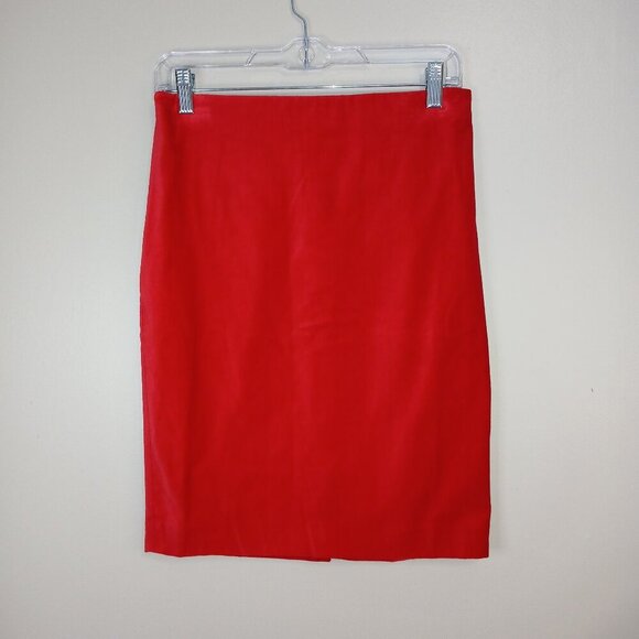 Ann Taylor Dresses & Skirts - WOMENS ANN TAYLOR RED VELVET PENCIL SKIRT, TRUE RED COLOR, SIZE 4 PET, NWT